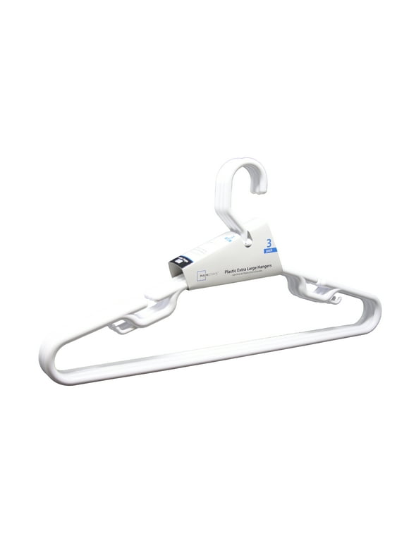 Plastic Hangers in Laundry Storage & Organization White