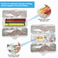 thumbnail image 5 of Plastic Pencil Box Large Capacity Pencil Boxes Clear Boxes with Snap-Tight Lid Stylish Office Supplies Storage Organizer Box Old Red Barn, 5 of 7