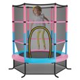 thumbnail image 1 of Costway 55" Kids Trampoline Bouncing Jumping Mat Recreational Trampoline with Enclosure Net Multicolor, 1 of 9