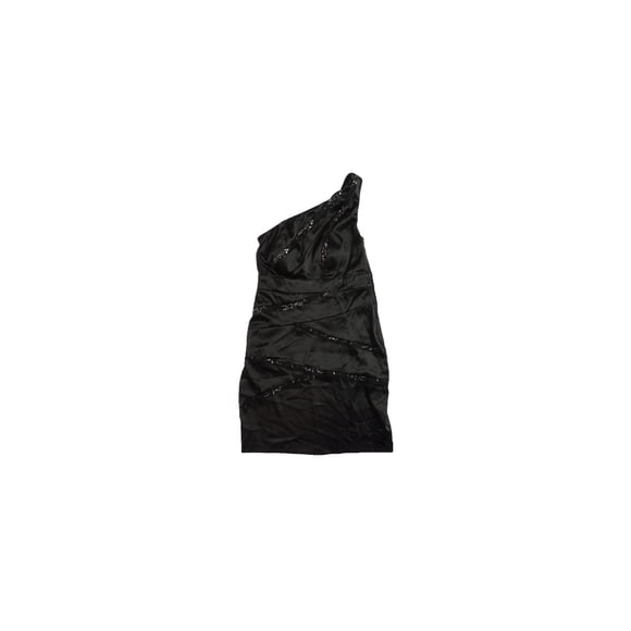 Trixxi Womens Seam One Shoulder Dress, Negro, 7