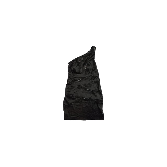 Trixxi Womens Seam One Shoulder Dress, Negro, 7
