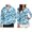 Blue Hibiscus Flower Palm Leaves, variant on Jiueut Cardinal Flower Print Matching Couples Golf Shirts Long Sleeve Polo Shirts Moisture Wicking Unisex Hawaiian Outfits for Men Women, Outdoor Golf Apparel Matching Set, S