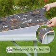thumbnail image 6 of Dalmatian Corgi Bulldog Square Fitted Tablecloth with Elastic Edge,Square Table Cover,Washable Elastic Table Cover for Home Kitchen Party Decor 34"x34", 6 of 6