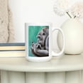 thumbnail image 3 of 15 fl oz Ceramic Mug, Gorilla Inspecting Butterfly on Finger, Dishwasher & Microwave Safe, 3 of 5