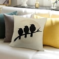 thumbnail image 3 of Throw Pillow Cover Bird Branch with Birdcage Decorative Pillow Case Home Decor 18*18Inches Pillowcase Short plush pillowcase, 3 of 5