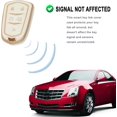 thumbnail image 3 of Key Fob Cover Compatible with Cadillac Escalade CTS SRX XT5 ATS STS CT6 2015-2019 Keychain Case Holder Protector,White, 3 of 5