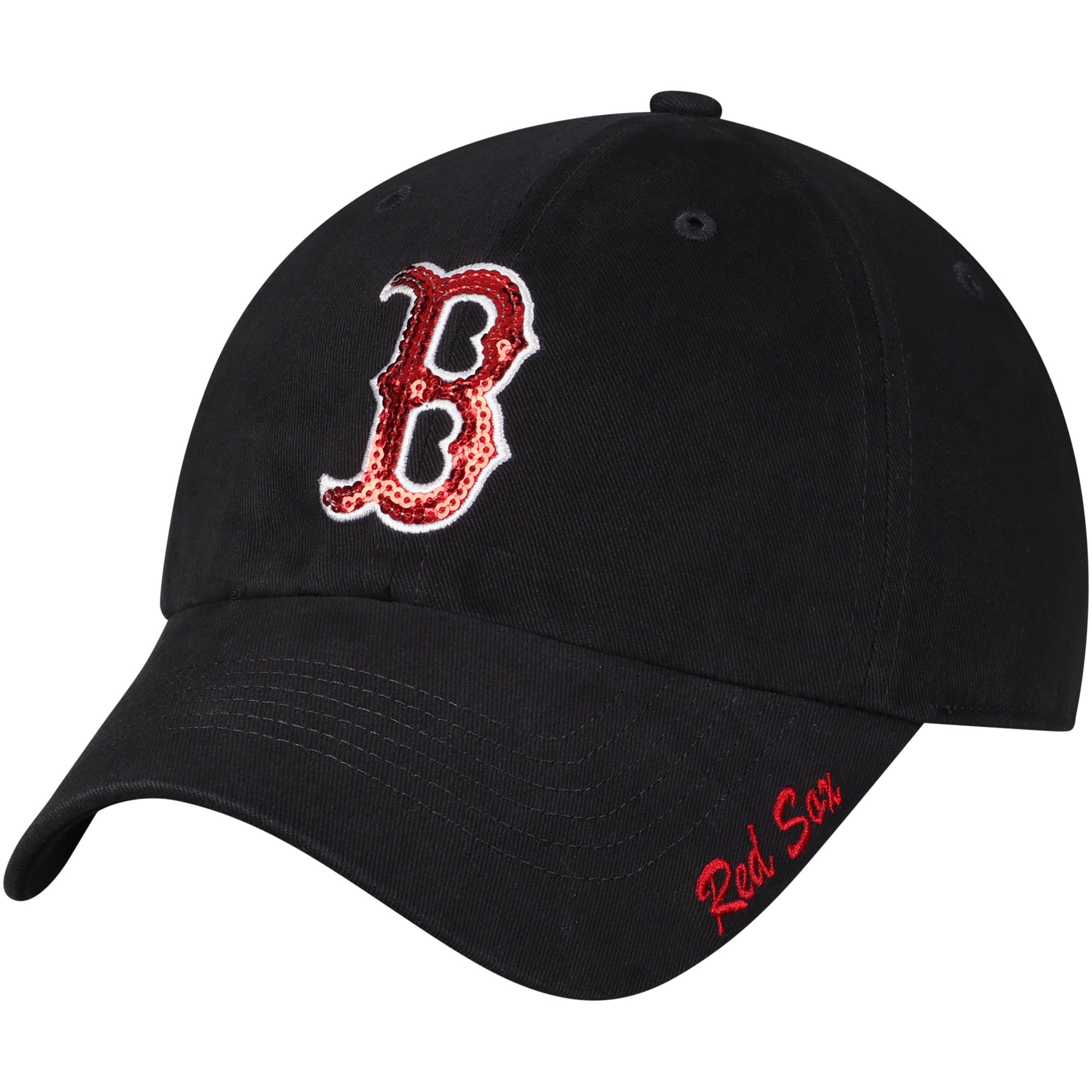 Women's '47 Navy Boston Red Sox Sparkle Adjustable Hat OSFA by TWINS ENTERPRISE INC/47 BRAND