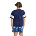 thumbnail image 4 of Justice Girls Knot Hem Football T-Shirt, Sizes XS(5/6)-XL Plus(16/18 Plus), 4 of 4