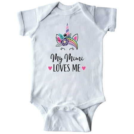 

Inktastic My Mimi Loves Me Girl Unicorn Gift Baby Girl Bodysuit