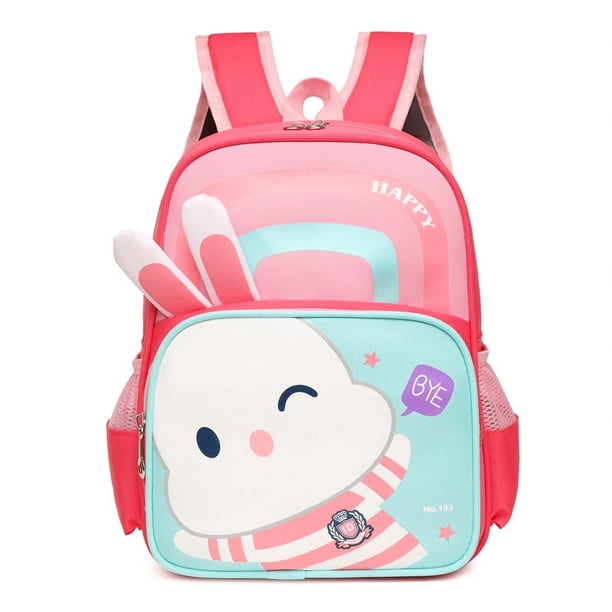 Mochila escolar para estudiantes de jardín de infantes, linda mochila de dibujos animados para niños y niñas, bolso de hombro para niños