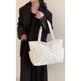 thumbnail image 2 of MMYGU Hobo Bag for Women Quilted Puffer Shoulder Bag Handbag Soft Totes Silk Top Handle Purse, 2 of 6