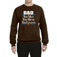 thumbnail image 2 of Dad The Man The Myth The Legend Best Daddy Father Gift | Mens Father's Day Crewneck Sweatshirt, Brown, Small, 2 of 4