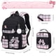 thumbnail image 2 of Mochila ACESAK para niñas, jardín de infantes, escuela primaria, negra, 2 of 7