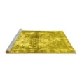 thumbnail image 2 of Ahgly Company Machine Washable Indoor Rectangle Abstract Yellow Contemporary Area Rugs, 5' x 8', 2 of 4