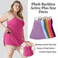 thumbnail image 2 of High Waist Workout Dress Builts In Shorts Pockets Quick Dry Fabric Secures Fit Gym Running for Women Athletic Clothing, 2 of 9