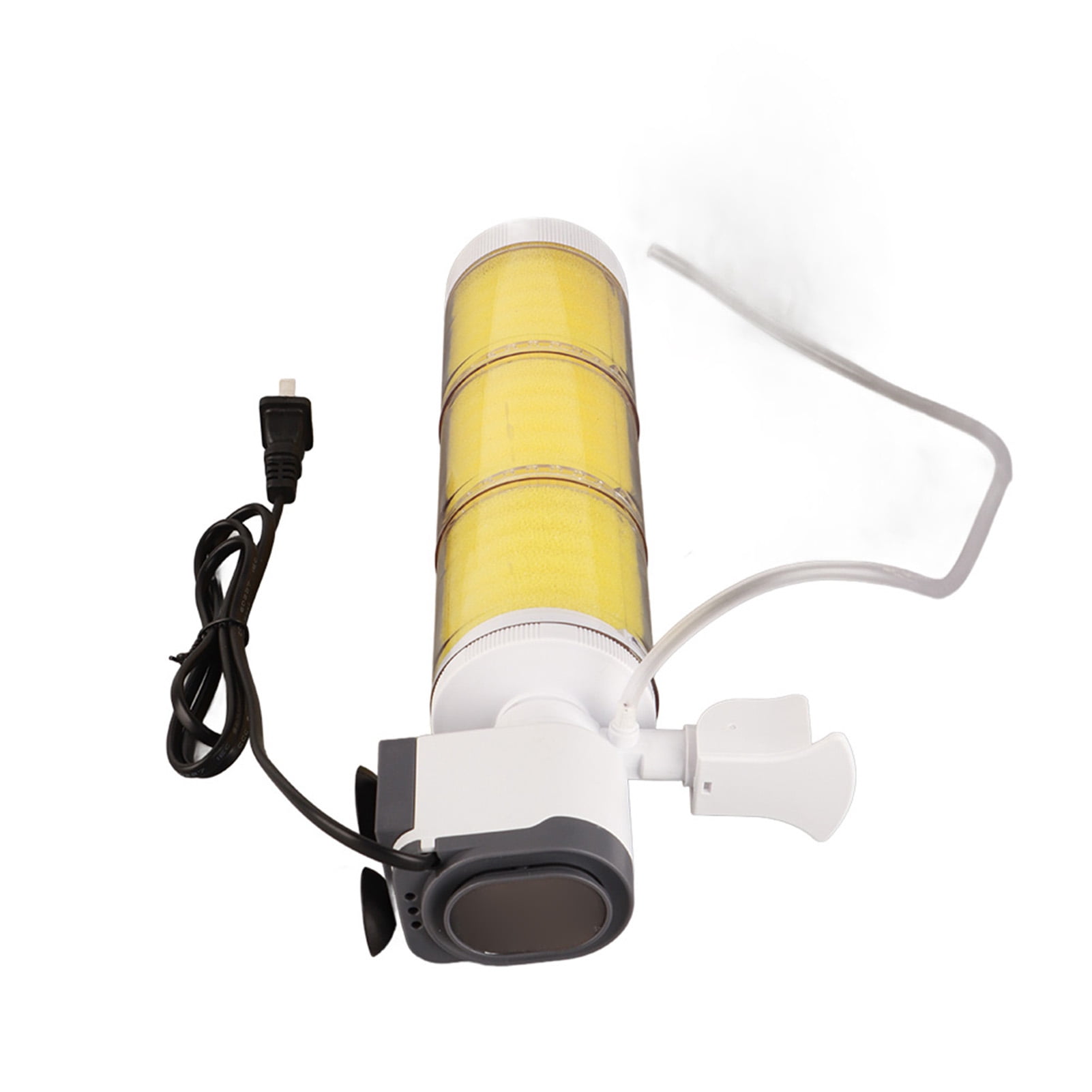 YAHHU 3 in 1 Aquarium Filter Oxygen Air Pump Submersible Fish Tank Water Pump Tools (WP-3300B), Corded Electric Internal Multi-Stage Filtration System for Aquatic Pets