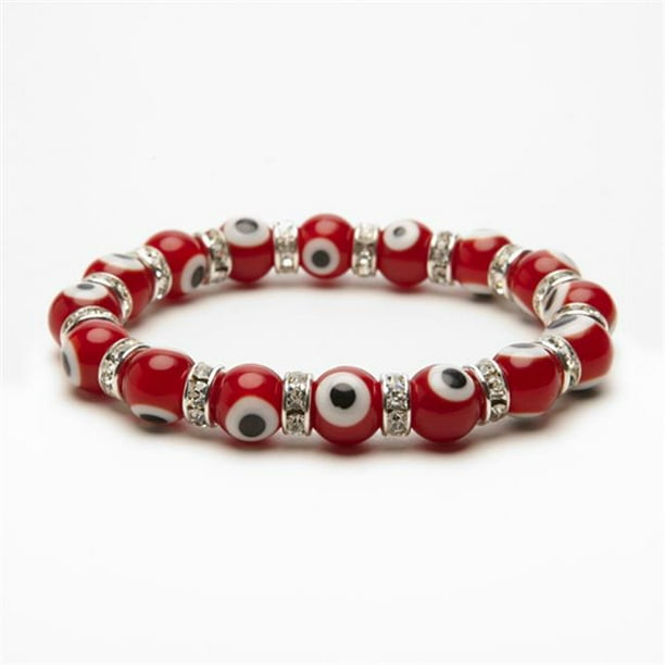 Kole Imports Evil Eye Glass Bracelets Red