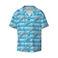 thumbnail image 5 of Picia Dolphin Men's Linen Shirts Short Sleeve Cuban Beach Shirts Casual Shirts Button Down Shirt for Men Beach Summer Wedding Shirt-Large, 5 of 7