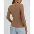 thumbnail image 5 of PRETTYGARDEN Womens Long Sleeve Tops Fall Clothes Scoop Neck Ribbed Knit Basic Tees Shirts Going Out Trendy Outfits, 5 of 7