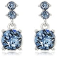 thumbnail image 3 of Set de joyas Nine West con collar y pendientes perforados plateado/azul, 3 of 5