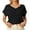 Black, variant on Women's Fashion Casual V Neck Solid Color Short Sleeve Top T Shirt Women Shirt Workout women Long Sleeve Cold Gear Top Women Loose