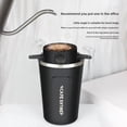 thumbnail image 3 of Black Stainless Steel Portable Hand Drip Coffee Maker - Filter-Free Reusable Mesh Filter Cup, Lightweight On-the-Go Brewing Tool with Drip Function, Multi-Purpose Handheld Coffee Appliance for Travel, 3 of 3