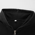 thumbnail image 3 of Mens Zip Up Hoodie Solid Color Hop Y2K Oversize Wash Old Craft Basic Hoodies Heavyweight Relaxed Fit Casual Streetwear Hoodies for Teens Black XXXL, 3 of 6