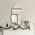 thumbnail image 4 of Modern Asymmetrical Wall Mirror for Living Room, Bathroom, Entryway - Hook Style, 32'' x 18'', 4 of 8