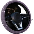 thumbnail image 1 of Car Diamond-studded Steering Wheel Cover without Inner Ring, Full of Diamonds, Hot Diamonds, Full of Diamonds, Elastic Handle Cover(Light violet diamond), 1 of 5