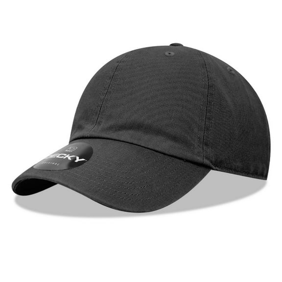 Decky 205 6 Panel Low Profile Relaxed Cotton Dad Hat-Black