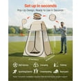 thumbnail image 6 of Pop up Sports Tent, 47x47 in Clear Bubble Tent for 1 Person, Waterproof Outdoor Pod with Floor Mat & Top Cover, Garden Igloo Dome Tents Camping Shelter for Events Fishing Cheering, 6 of 7