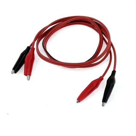 Unique Bargains One Meter 2 Alligator Clip Both End Tester Cable Wire String for Video Radio