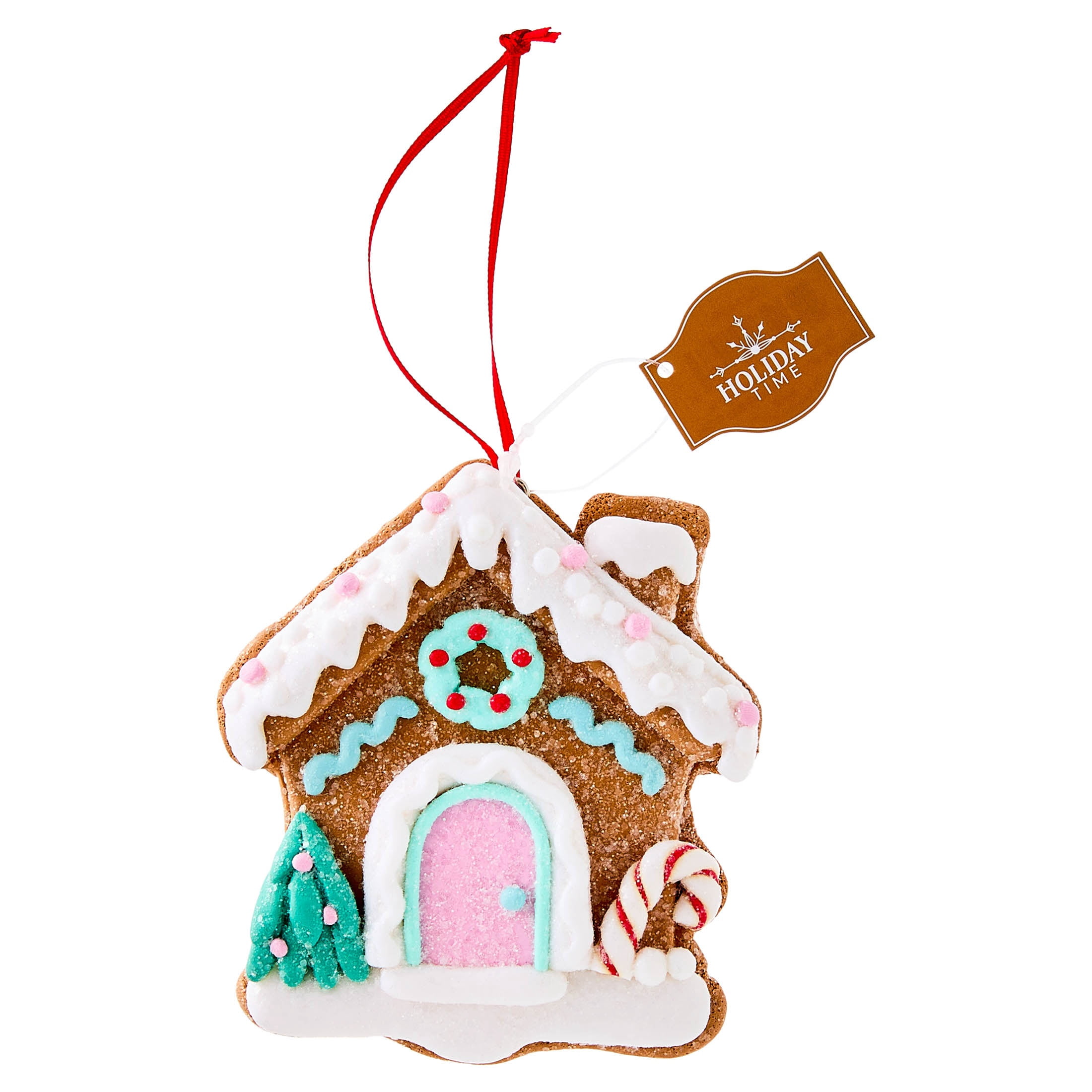 Multicolor Clay Dough Gingerbread House Christmas Ornament, 3.8", by Holiday Time