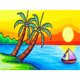 thumbnail image 1 of Diamond Painting (DE2274) 5D DIY Seaside Sunset Full Round Art Home Decor (FH518) 50x70cm Hugtrwg Para estrenar, 1 of 1