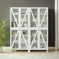 thumbnail image 2 of Crosley Furniture Cassai 2-Piece MDF Wood and Glass Storage Pantry Set in White, 2 of 17
