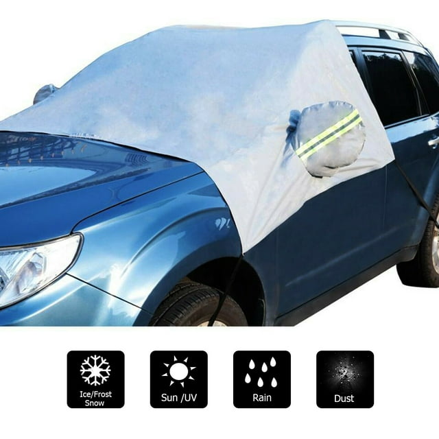Anti-theft Tuck-in Flaps Windproof Winter Ice Rain Frost Automotive Hood Covers