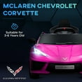 thumbnail image 4 of Qaba 12V Electric Car for Kids Corvette Licensed w/ Remote Control, Pink, 4 of 9
