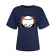 thumbnail image 1 of Gibobby Playera de Manga Corta con Cuello Redondo Camiseta con corazón béisbol para mujer Camiseta con corazón béisbol con gráfico para mujer Ropa(Marina,M), 1 of 3