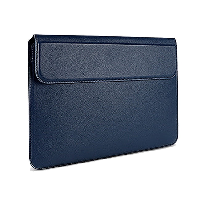 Funda protectora para portátil, funda de cuero con soporte, solapa magnética, color azul, 14,1-15,4 pulgadas