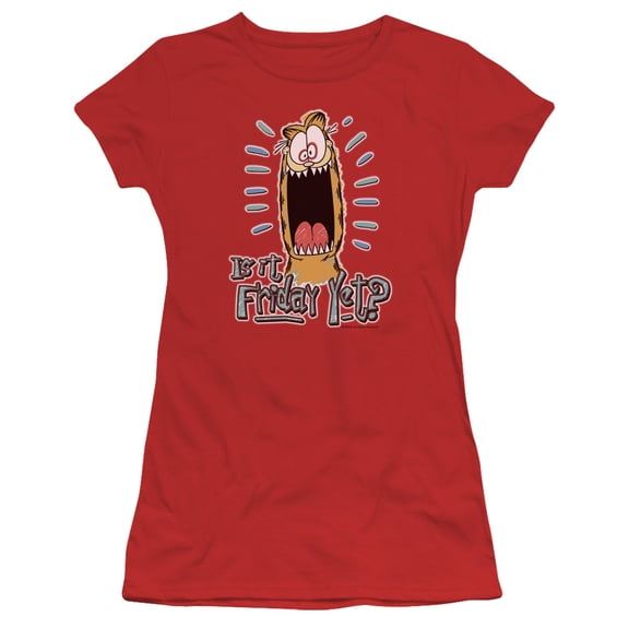 Garfield Friday S/S Junior Women's T-Shirt Sheer Red
