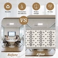thumbnail image 6 of Boho Geometric Window Privacy Film, Simple Farmhouse Nation Abstract Motifs Static Cling UV Sun Blocking Tint Film Heat Control Windows Films for Bedroom Bathroom, Window Stickers 23.6"x59", 6 of 8