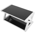 thumbnail image 1 of Mesa Auxiliar Para Sofá, Mesa De Centro De Vidrio Templado Multifuncional Moderna De 2 Niveles Para Sala De Estar ANGGREK Table, 1 of 8