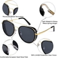 thumbnail image 4 of Gafas de sol retro steampunk redondas steampunk con doble puente A, 4 of 5