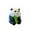 Multicolor, variant on HengDidi Resin Panda Sculpture Desktop Ornament with Wood Aesthetics - Cute Home Office Decorative Accent for Room Decor Creative Animal Figurine Gift Idea