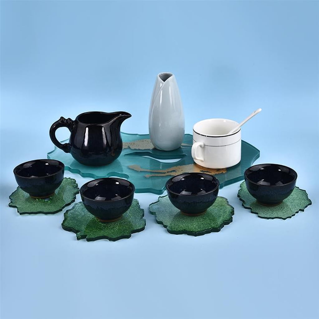 WINDLAND DIY Coasters Shape Epoxy Silicone Mold Coasters Shape Resin Casting Mold for Children Handmade Art Crafts Tool Durable