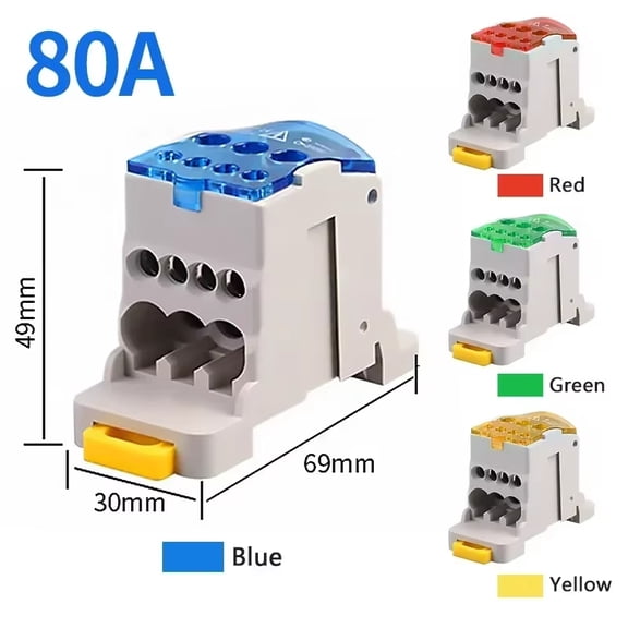 UKK-80A 125A 160A 250A 400A 500A Single-Pole Distribution Box High-Current Single-Input Multi-Output Terminal Block Distributor