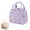 Purple strawberry, variant on Insulated Reusable Lunch Bag for Women, 10L Large Capacity Corduroy Cooler Tote 10 x 7.5 x 7.5 in for Work Picnic Travel & Gifting