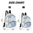 thumbnail image 3 of Fashion Quilted Backpack for Women Lightweight Travel Daypack Casual Bag for Shopping Travel Blue Hydrangea Pattern S, 3 of 7