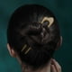 thumbnail image 2 of Horquilla francesa de madera con forma de U para cabello grueso y largo., 2 of 8