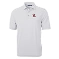 thumbnail image 2 of Men's Cutter & Buck Gray Frisco RoughRiders DryTec Virtue Eco Pique Stripe Recycled Polo, 2 of 3
